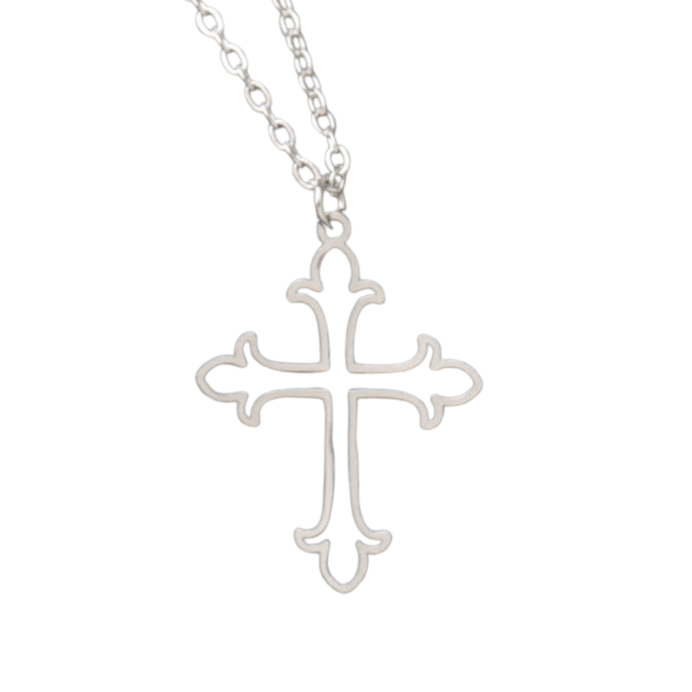 Collier Croix Ajourée argent