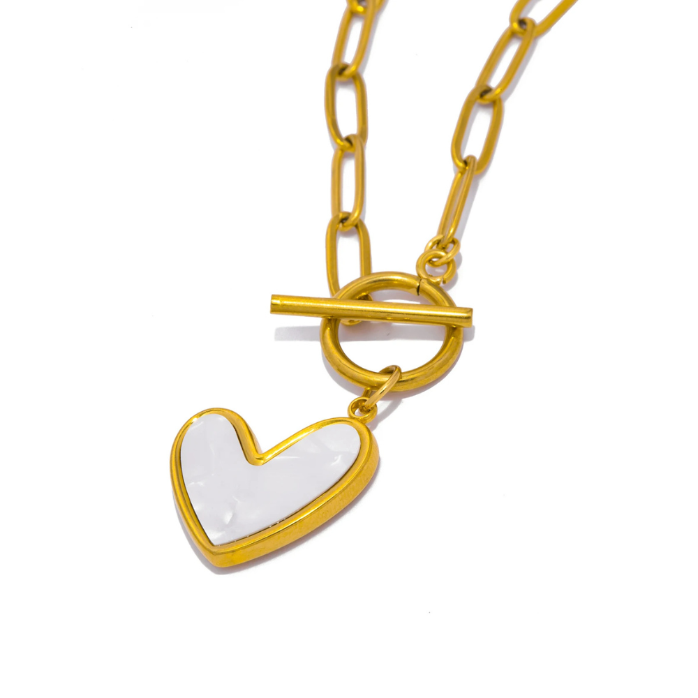 Collier Coeur Nacre