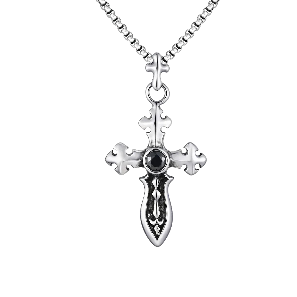 Collier Croix Médiévale Homme