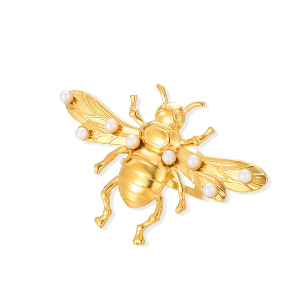 Bague Abeille Perles