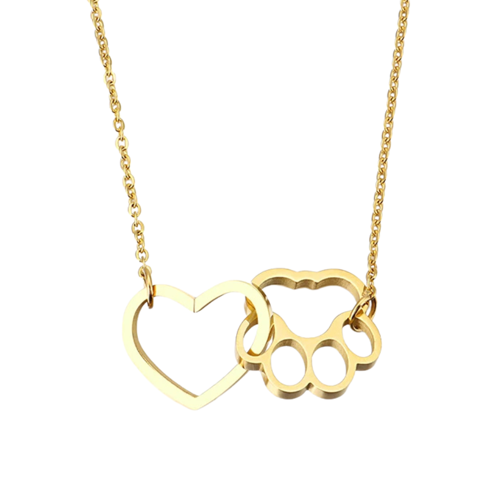 Collier Cœur et Patte de Chien