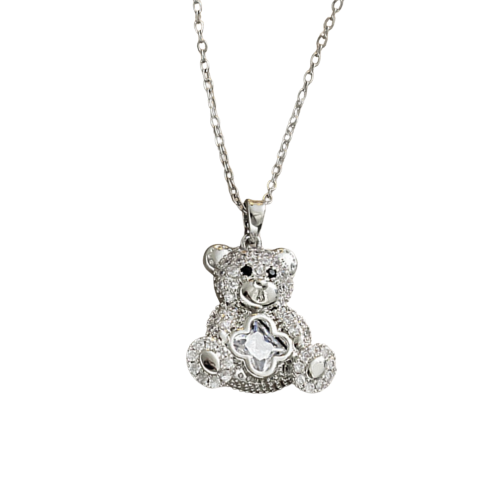 Collier Ours Diamant argent