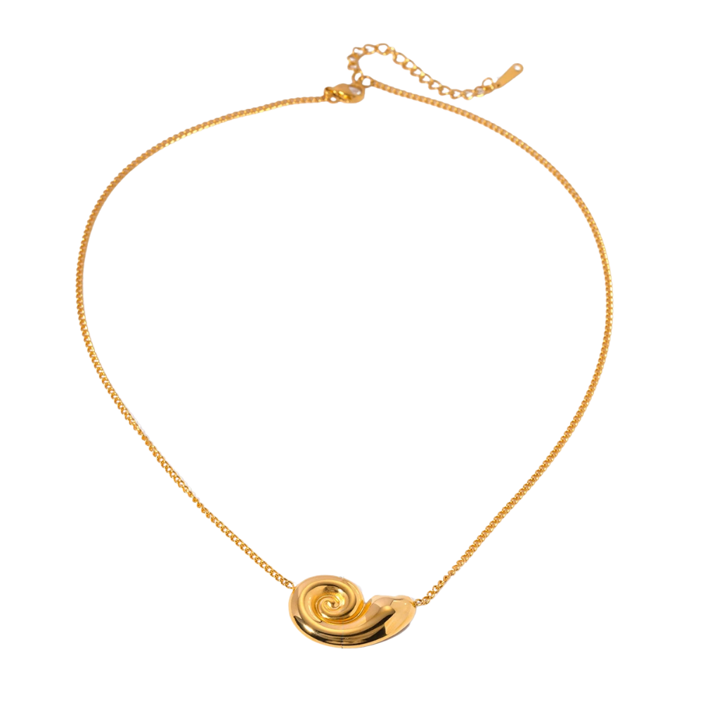Collier Escargot Or