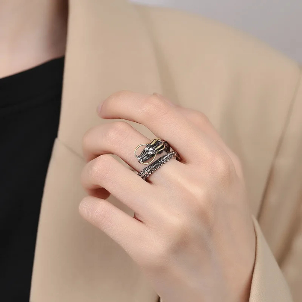 Bague Dragon Homme Vintage femme