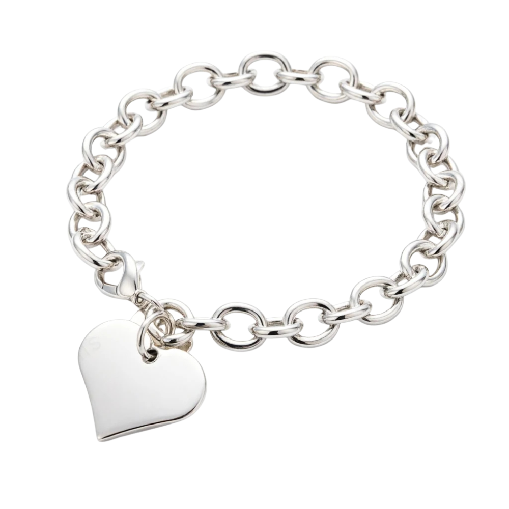 Bracelet Coeur Maillon argent