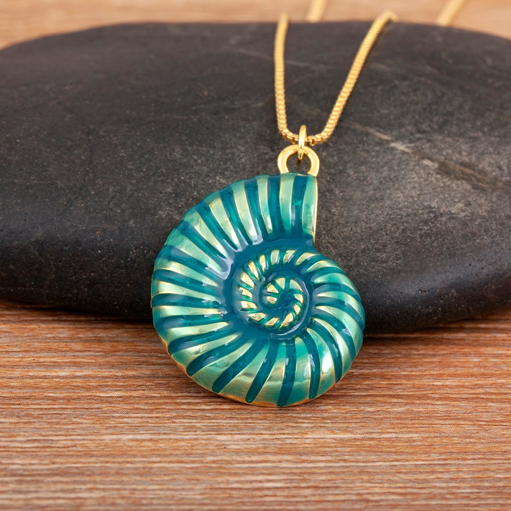 Collier Escargot vert