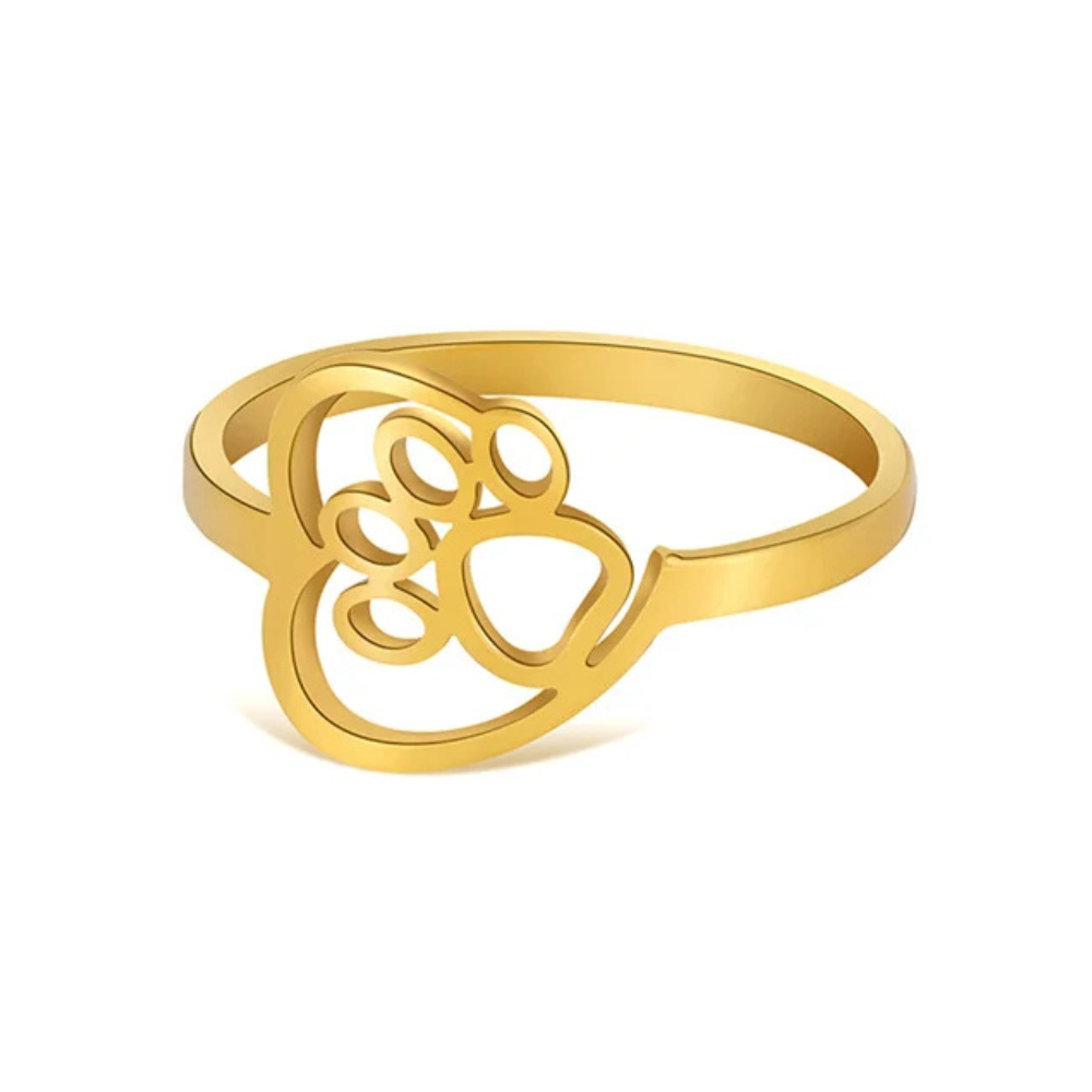 Bague Patte de Chien Coeur