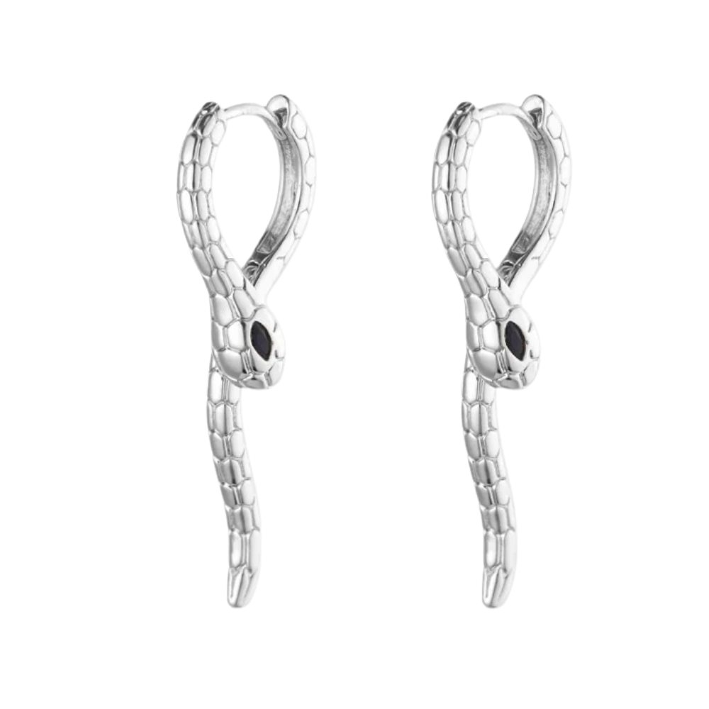 Boucles d'Oreilles Serpent Design argent