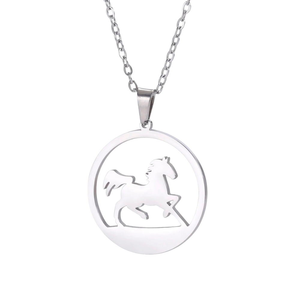 Collier pendentif Cheval femme