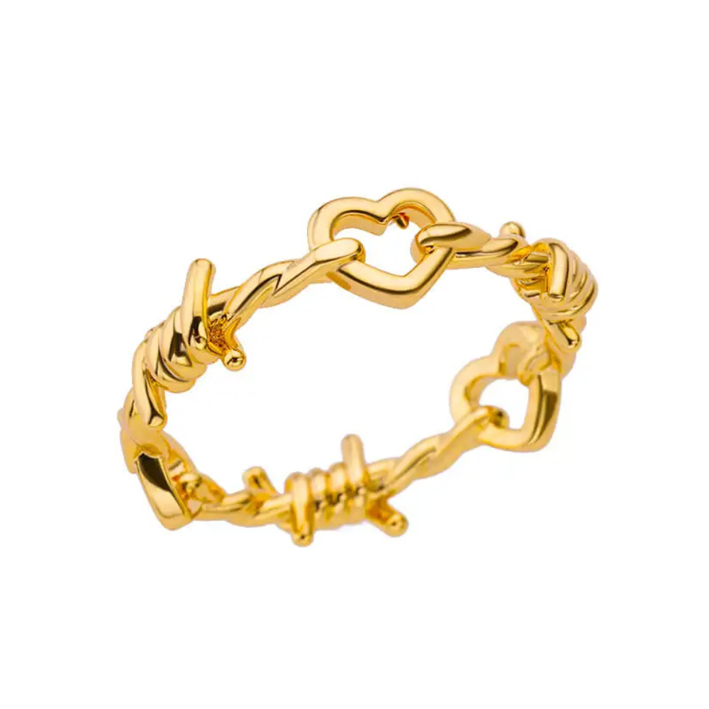 Bague Cœur Barbelé