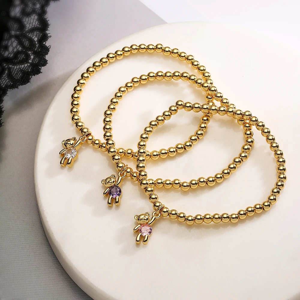 Bracelet Ourson Diamant femme