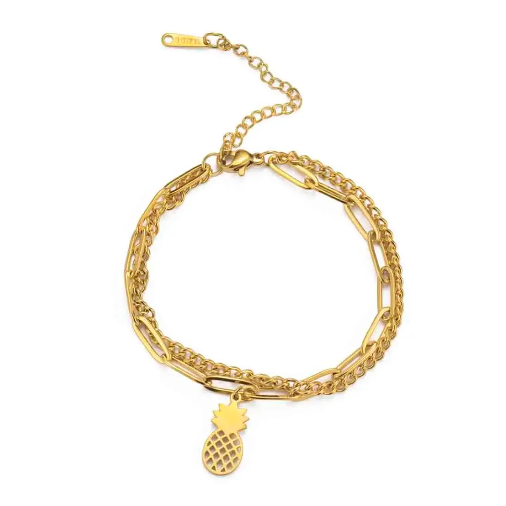 Bracelet Ananas Acier Inoxydable