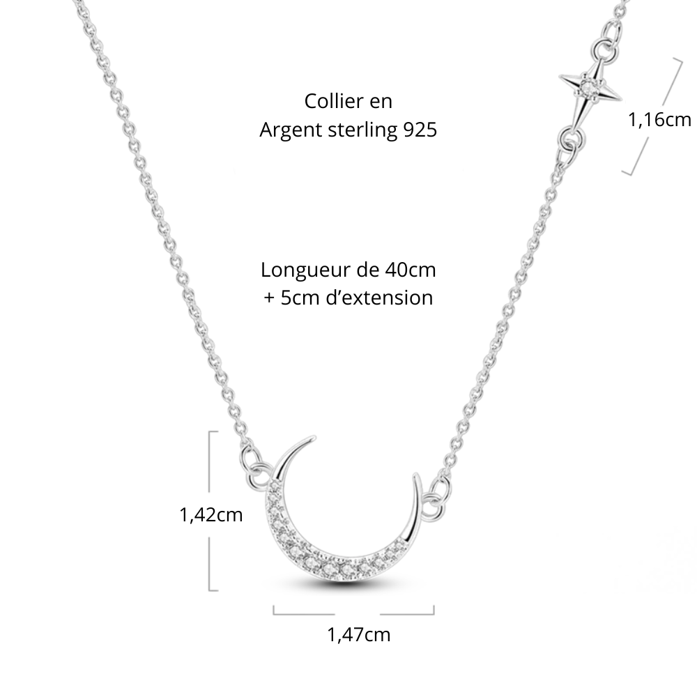 Collier Demi-Lune argent
