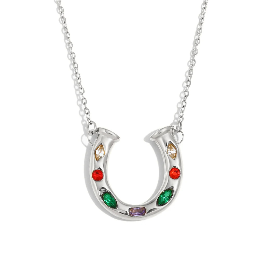 Collier Fer à Cheval Couleurs argent