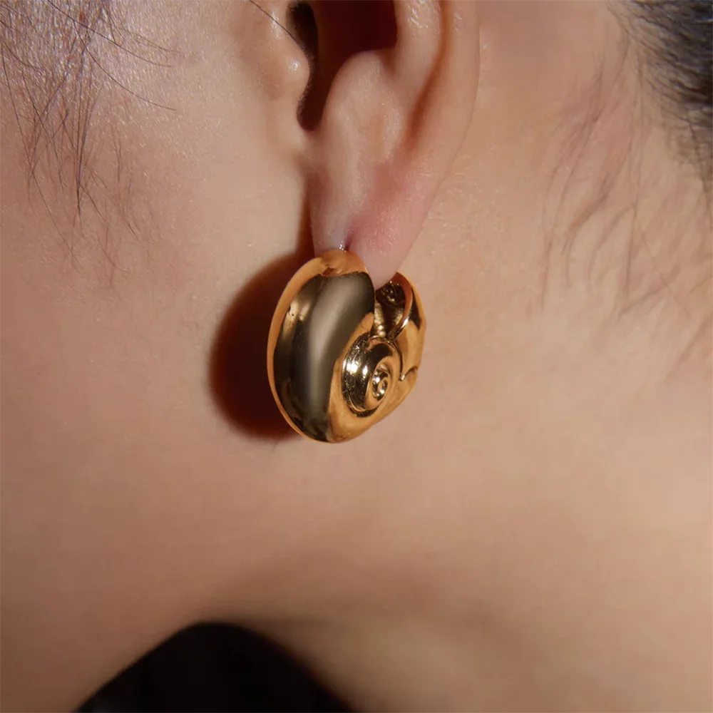 Boucles d'Oreilles Escargot Doré femme