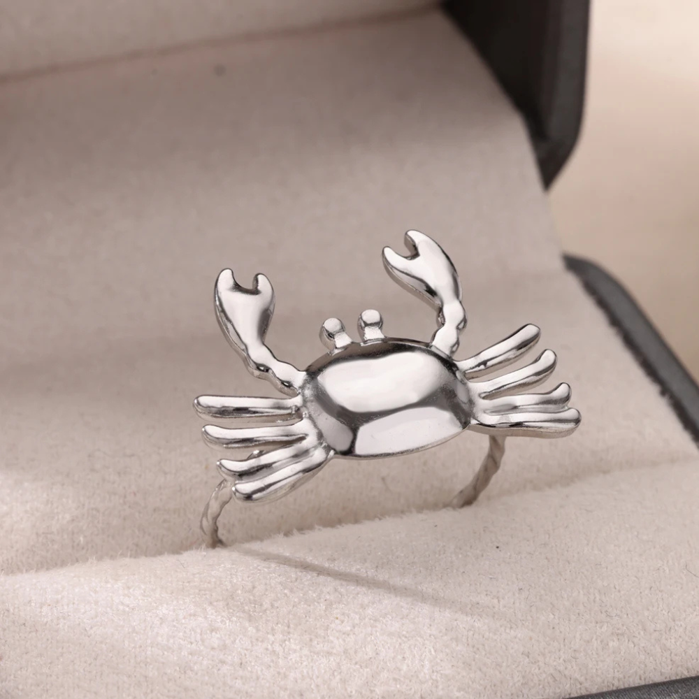 Bague Crabe Argentée