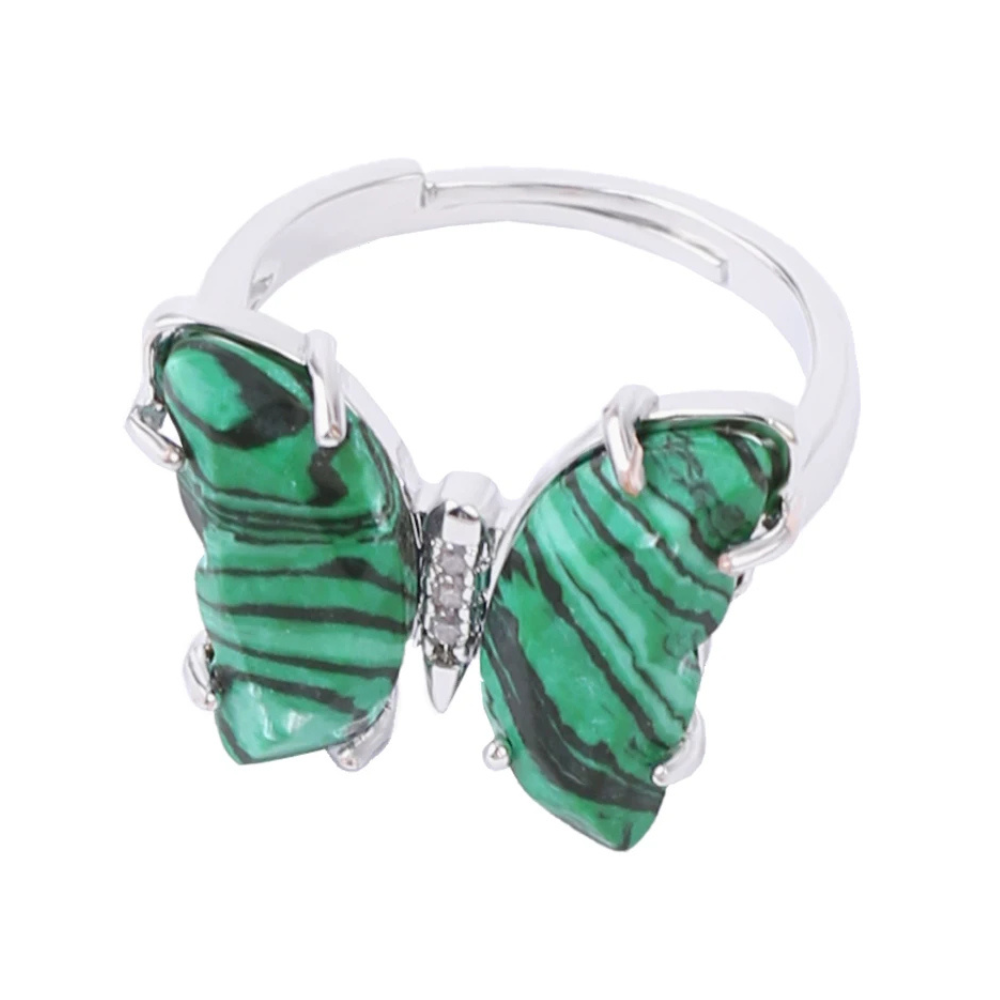 Bague Papillon Pierre Émeraude