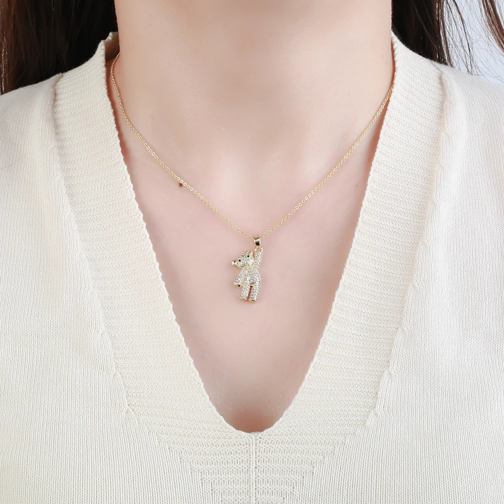 Collier Ourson Or femme