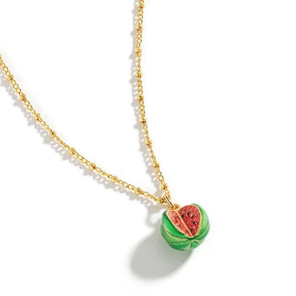 Collier Pastèque Entière or