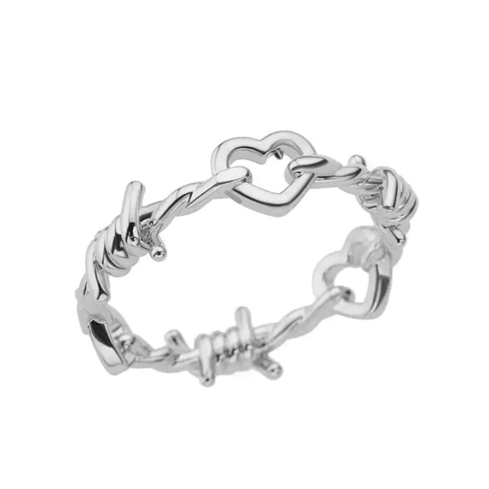 Bague Cœur Barbelé