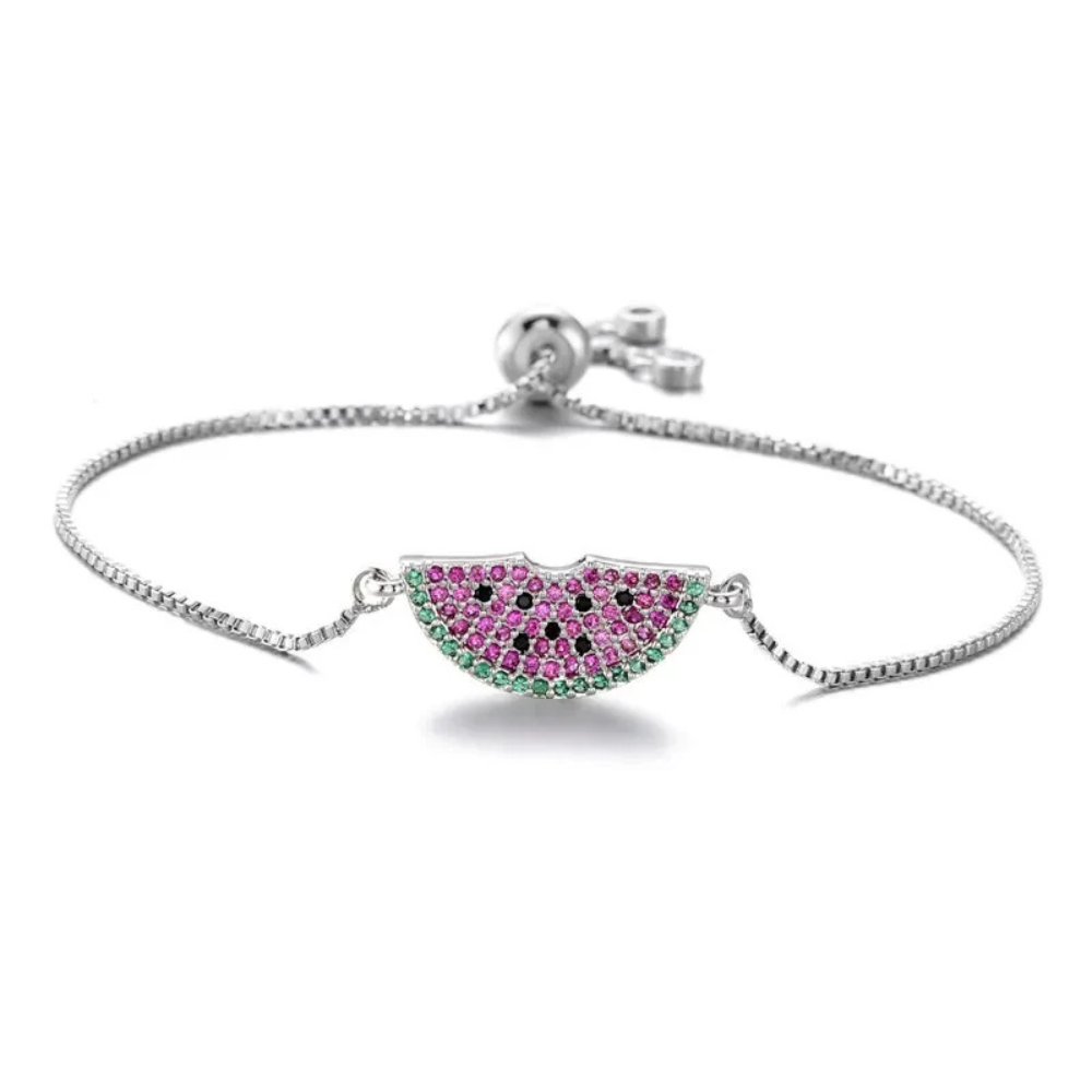 Bracelet Pastèque Strass argent