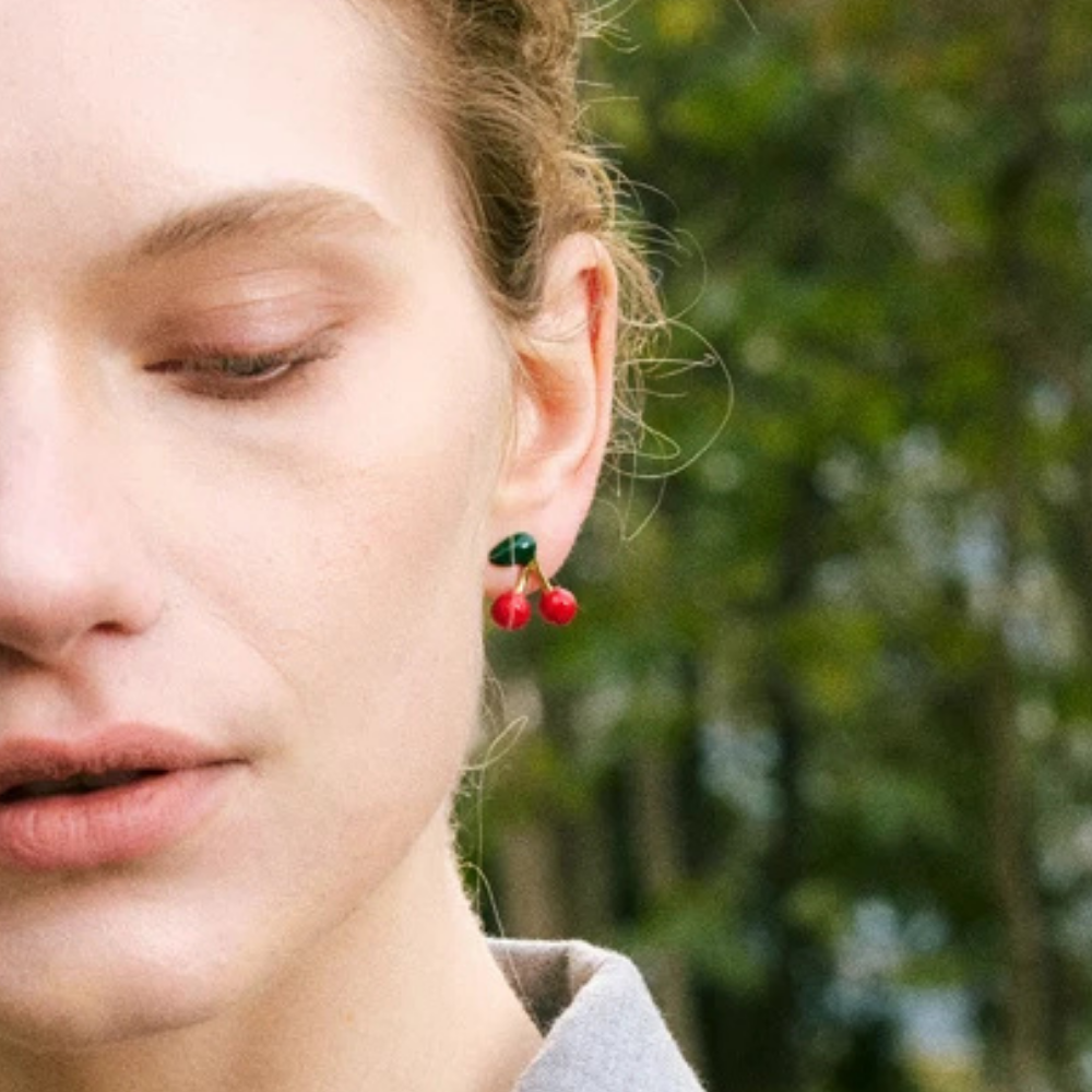 Boucles d'Oreilles Cerise