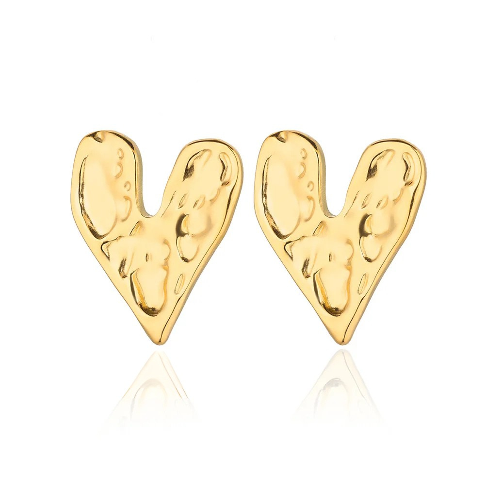 Boucles d'Oreilles Cœur Texturé