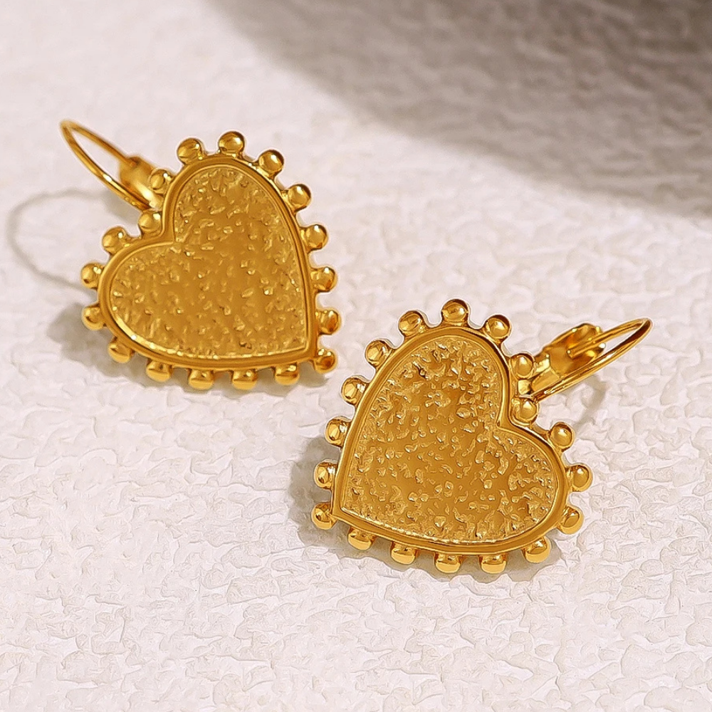 Boucles d'Oreilles Cœur Vintage