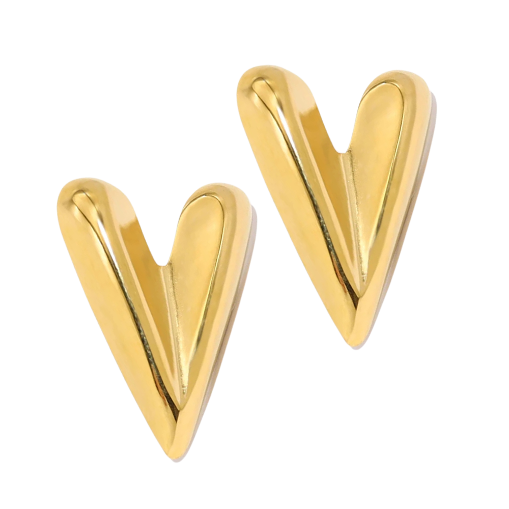 Boucles d'Oreilles Cœur Allongé