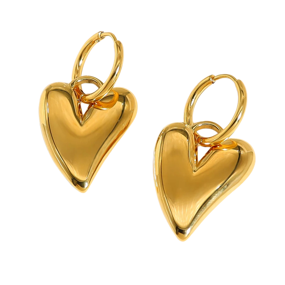 Boucles d'Oreilles Créoles Cœur