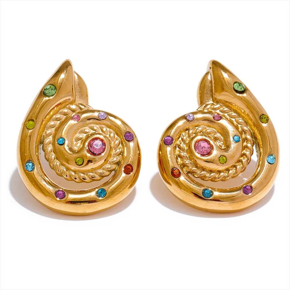 Boucles d'Oreilles Coquillage Spirale
