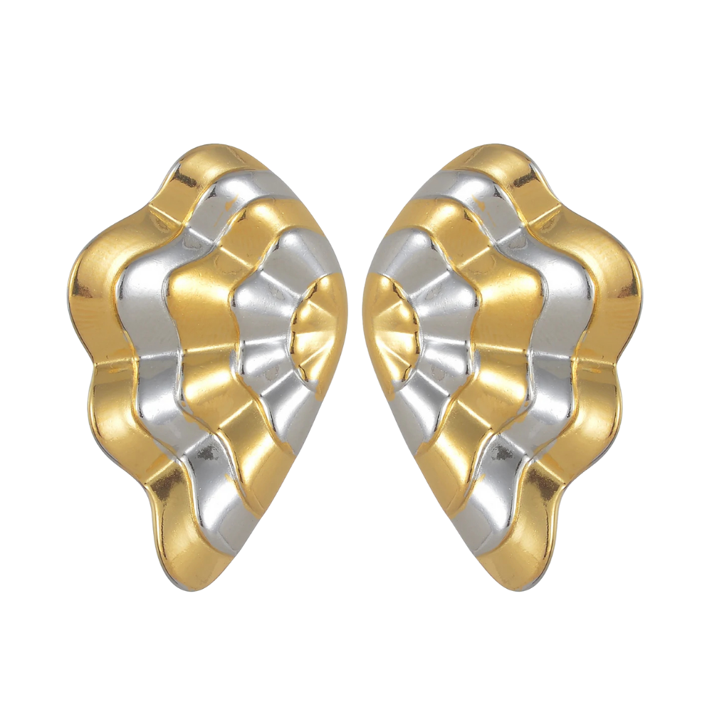 Boucles d'Oreilles Coquillage Bicolore