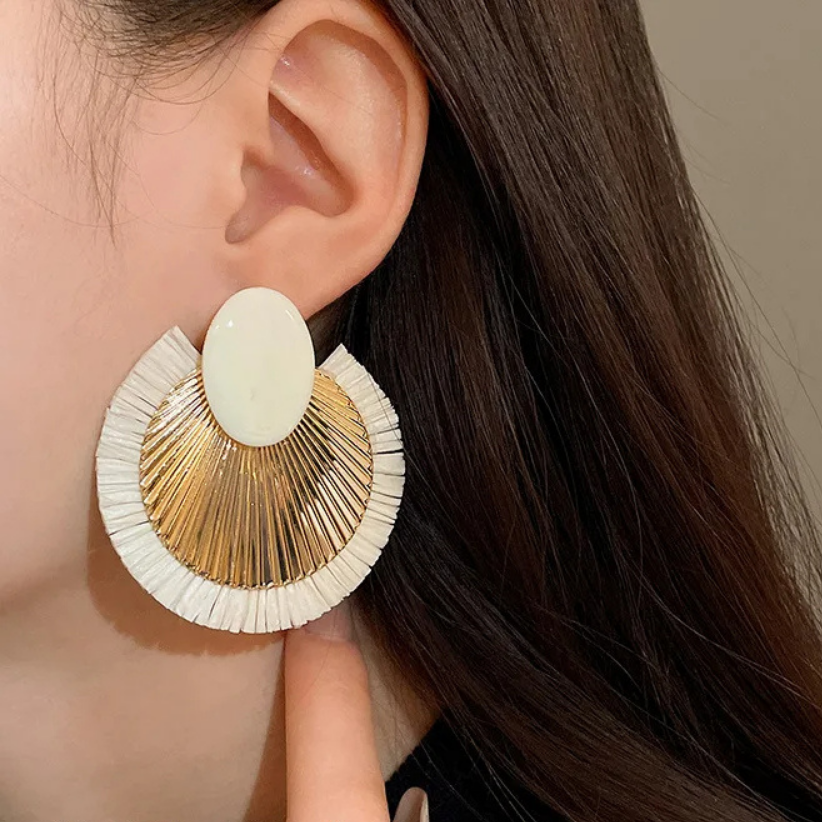 Boucles d'Oreilles Imitation Coquillage