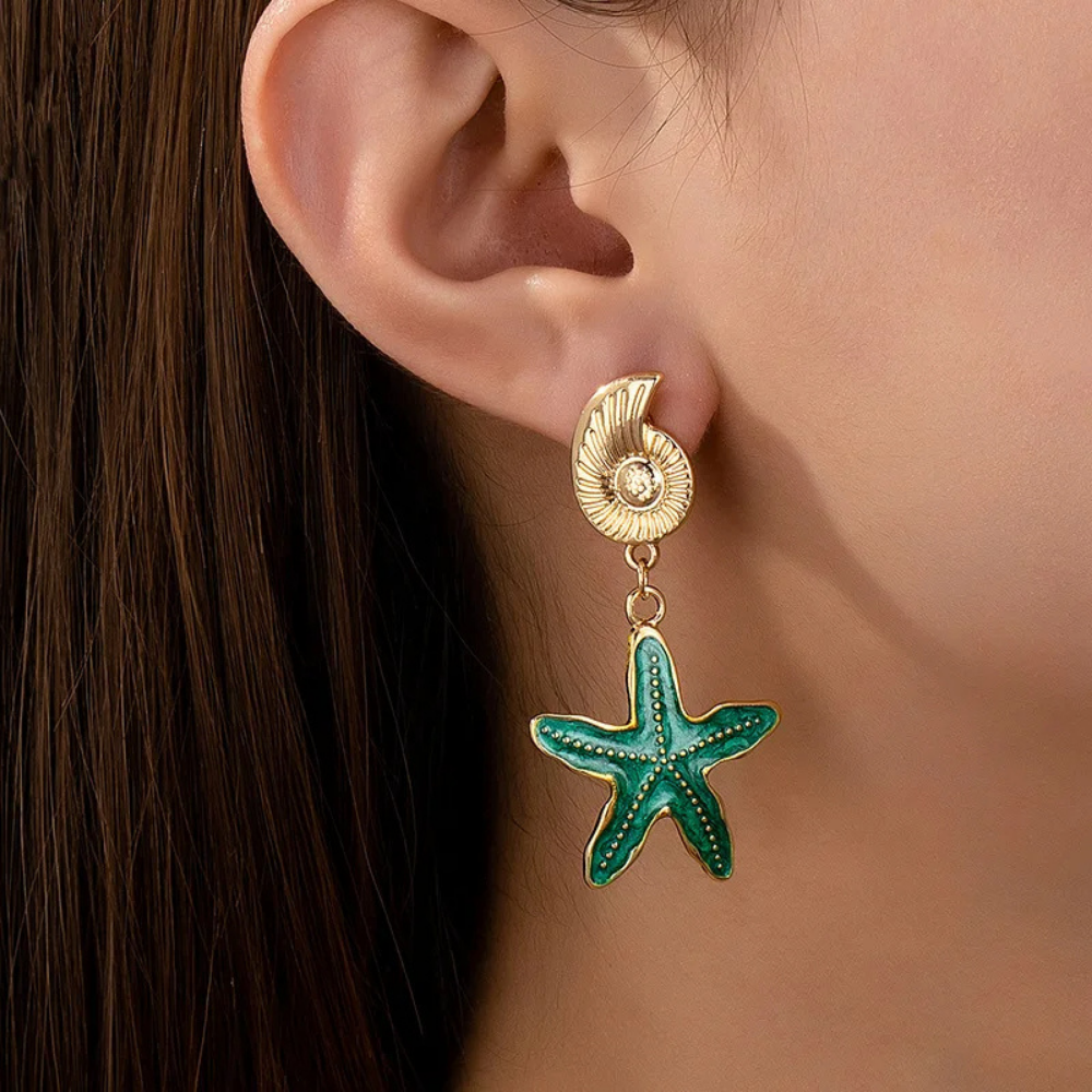 Boucles d'Oreilles Coquillage Couleur