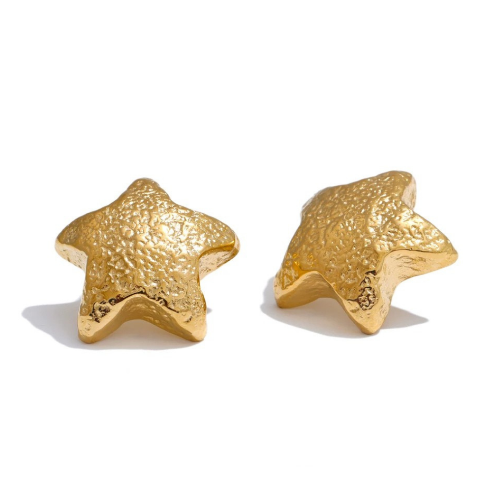 Boucles d'Oreilles Étoile de Mer Texturé