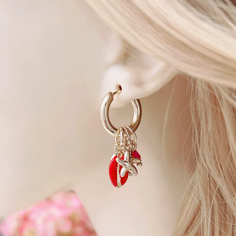 Boucles d'Oreilles Étoile de Mer Bohème