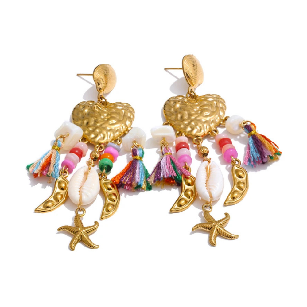 Boucles d'Oreilles Étoile de Mer Fantaisie