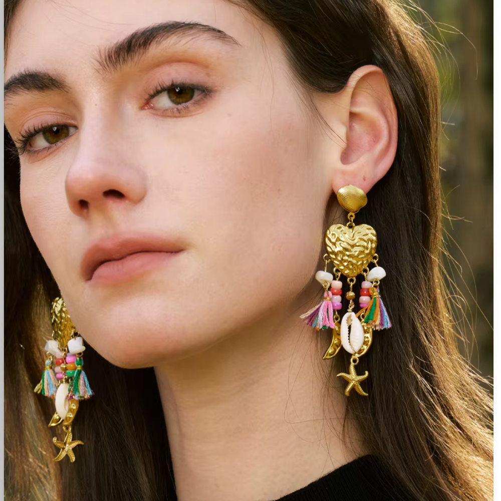 Boucles d'Oreilles Étoile de Mer Fantaisie