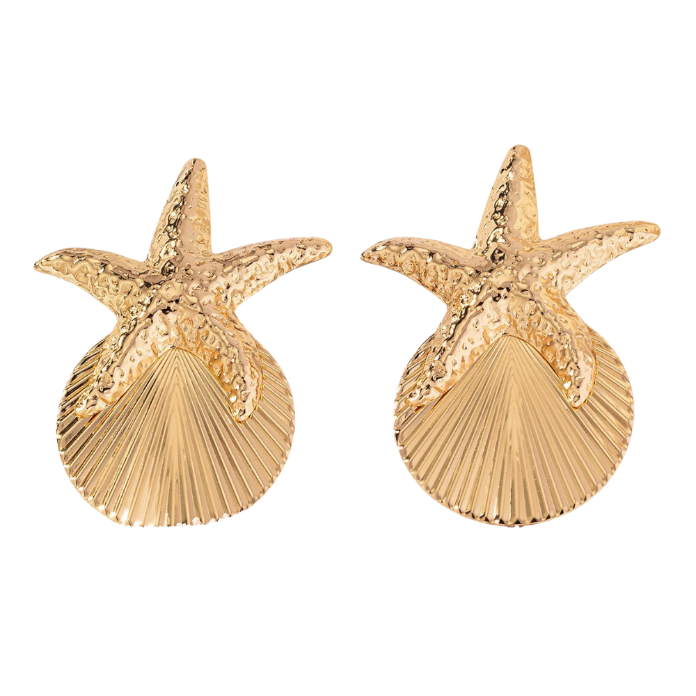 Boucles d'Oreilles Étoile de Mer Design