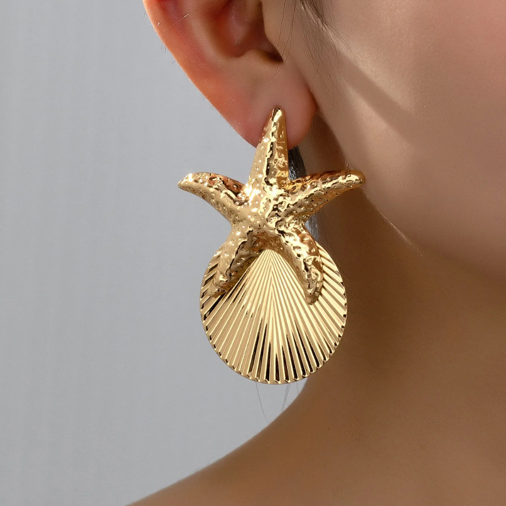 Boucles d'Oreilles Étoile de Mer Design