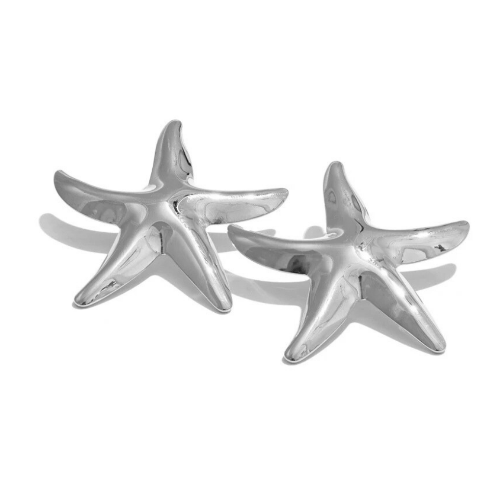 Boucles d'Oreilles Étoile de Mer Acier Inoxydable