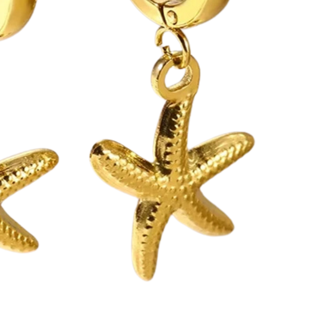 Boucles d'Oreilles Breloque Étoile de Mer