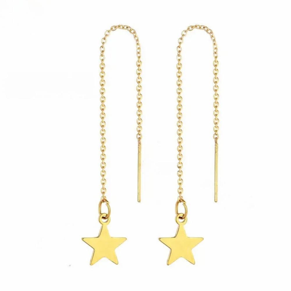 Boucles d'Oreilles Étoile Longue