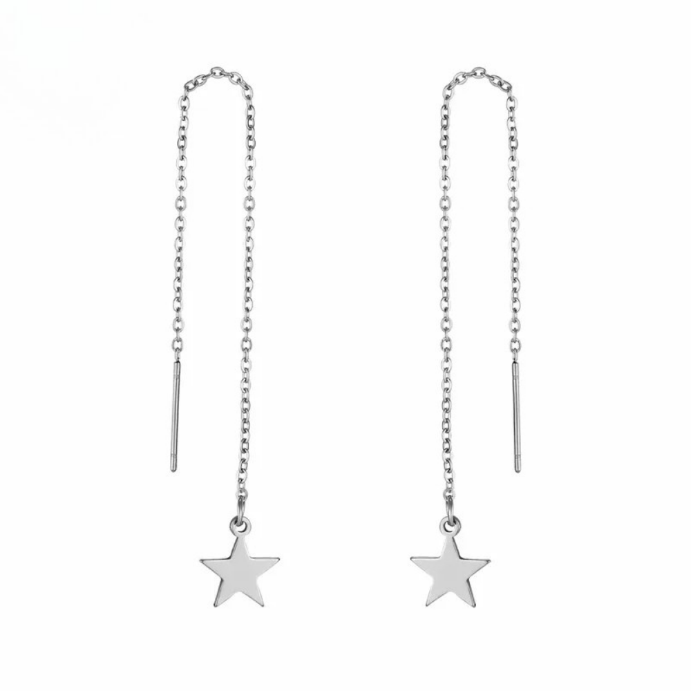 Boucles d'Oreilles Étoile Longue