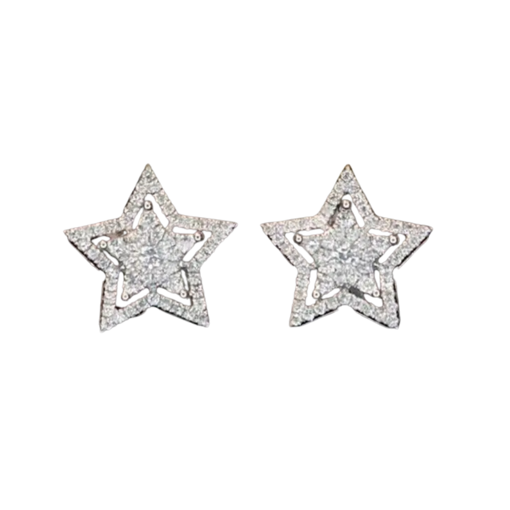 Puces d'Oreilles Étoile Strass