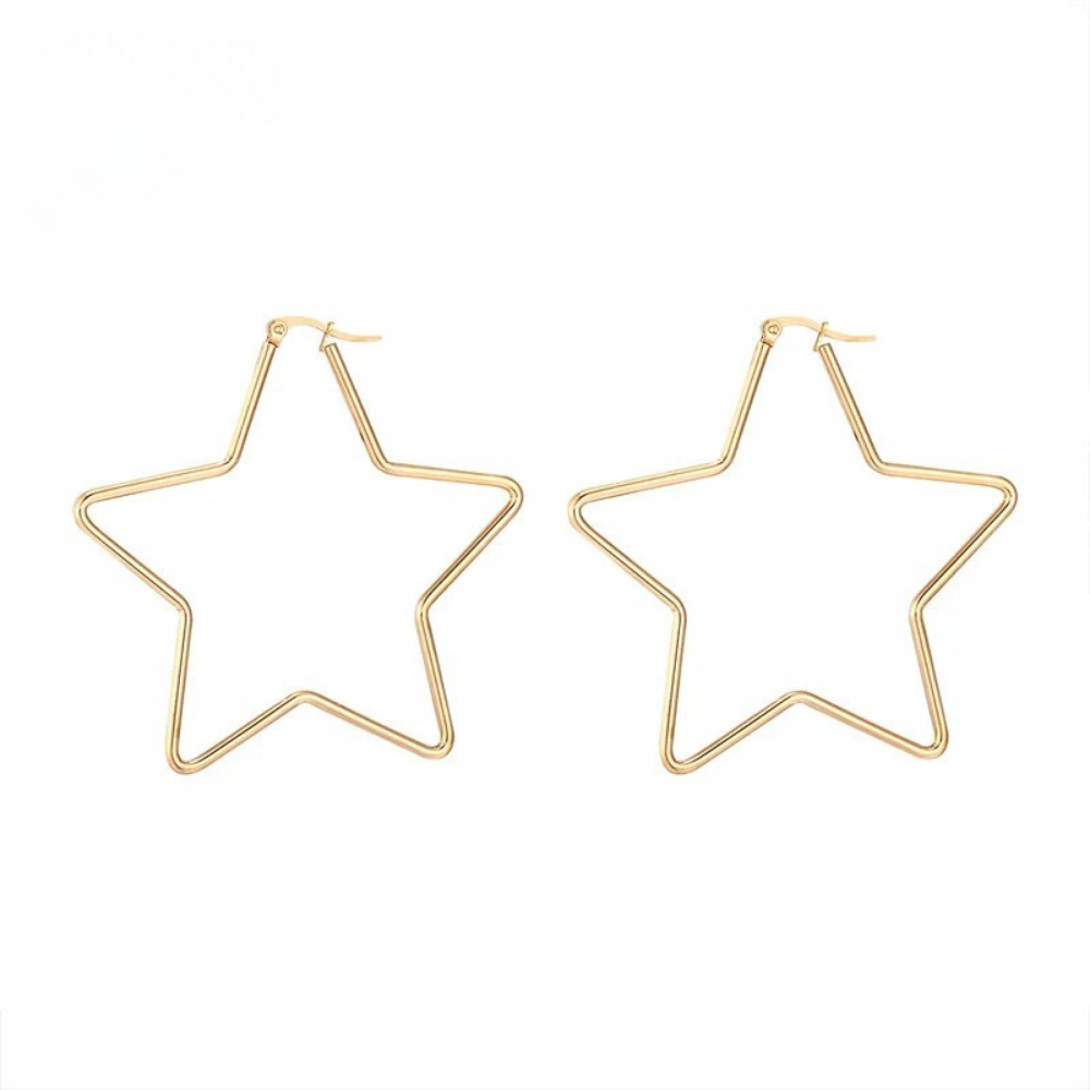 Boucles d'Oreilles Créoles Étoile