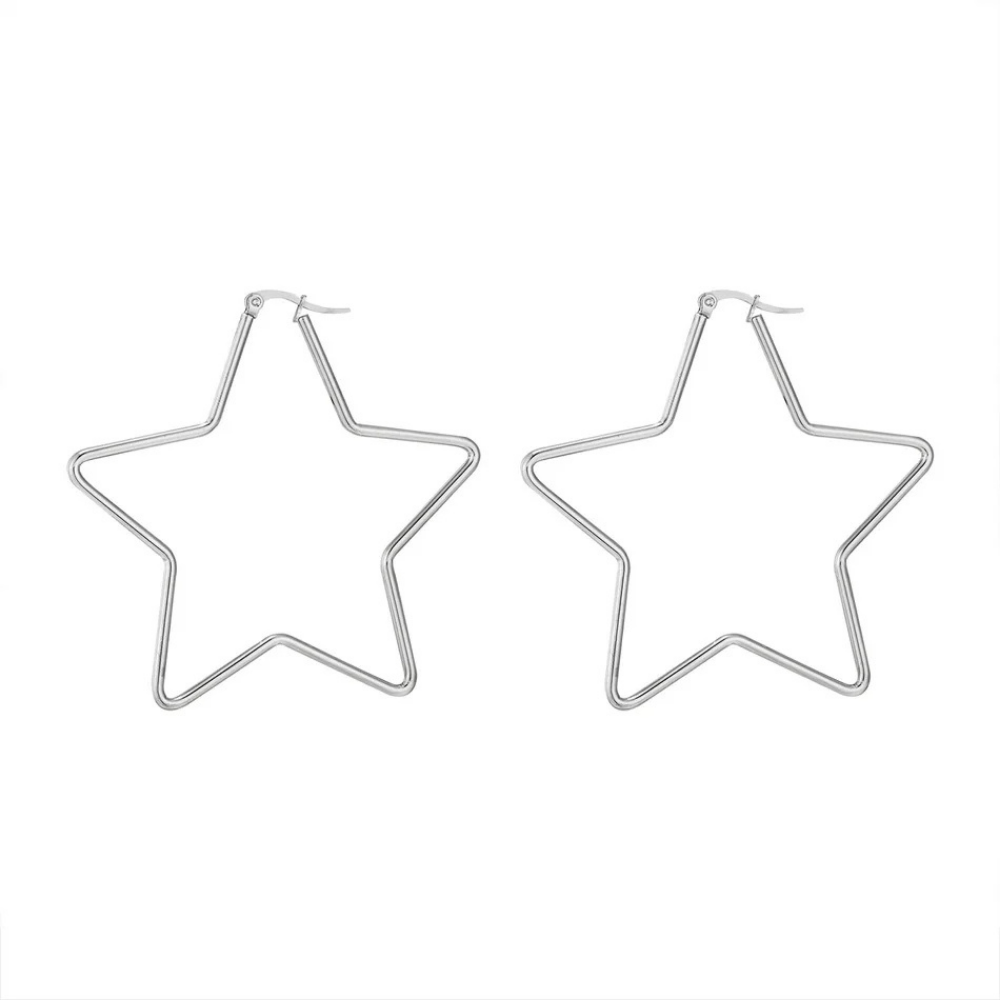 Boucles d'Oreilles Créoles Étoile