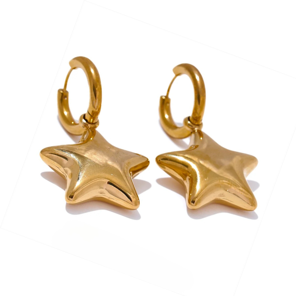 Boucles d'Oreilles Breloque Étoile