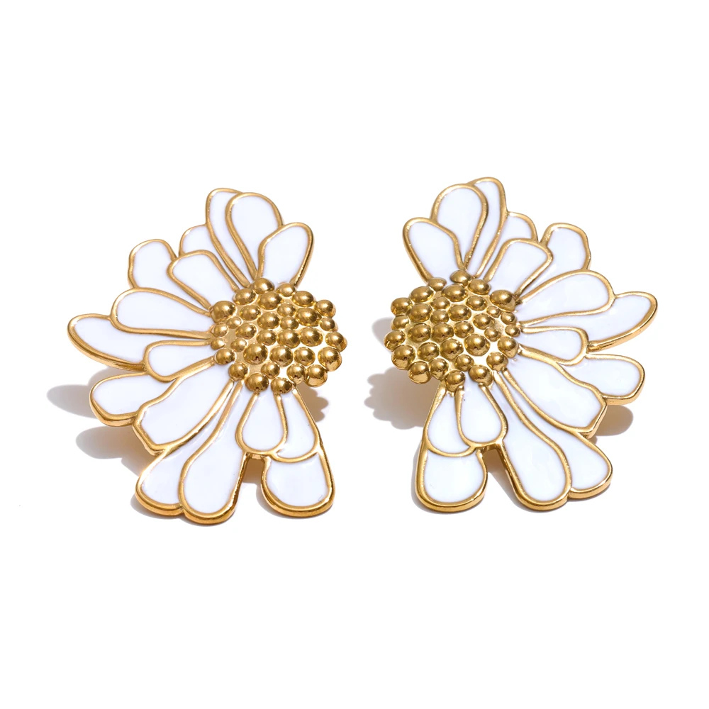 Boucles d'Oreilles Fleur Marguerite