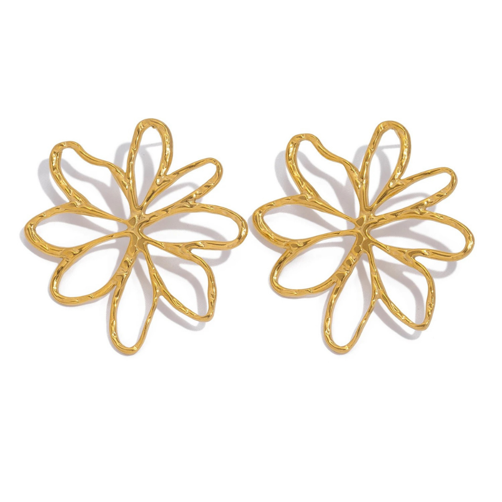 Boucles d'Oreilles Contour Fleur